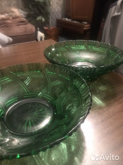 Ваза для фруктов Купоросное стекло