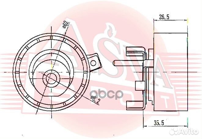 Ролик натяжной ремня грм перед fdbp009 asva