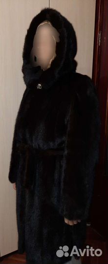 Шуба норковая с капюшоном 46 48