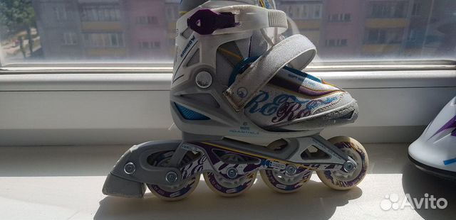 Ролики подростковые 30-33, полный комплект (шлем