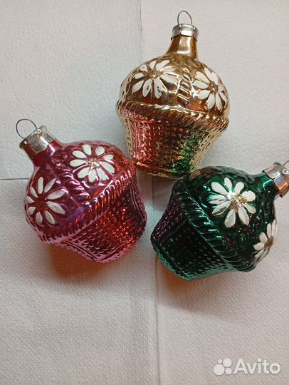 Советские ёлочные игрушки на подвесе