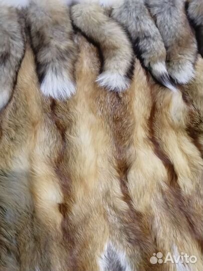 Плед, ковёр из шкур лис (натуральный)