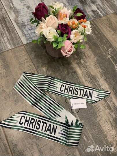 Шелковая лента повязка Dior twilly твилли