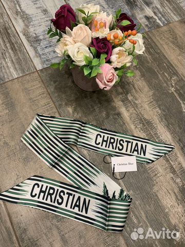 Шелковая лента повязка Dior twilly твилли