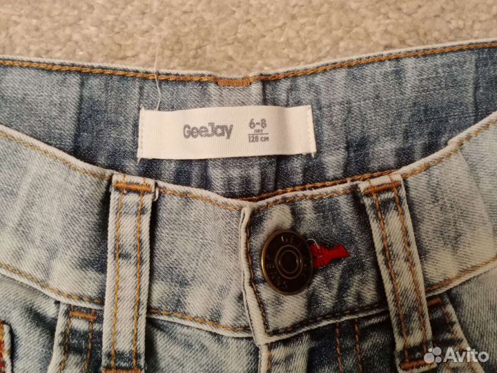 Джинсовые шорты для мальчика 128 см