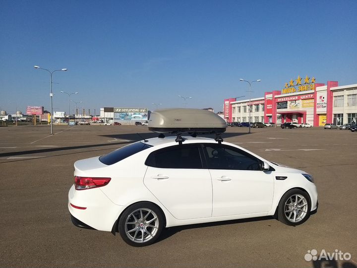 Автобокс Turino Compact 360 серый на kia Rio