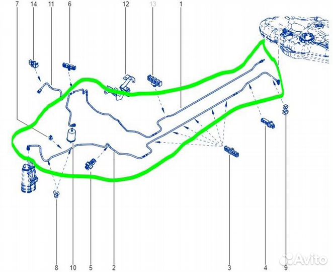 Топливная трубка Renault Logan Sandero Ii K7M812