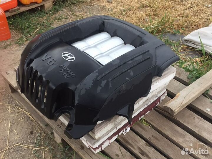 Крышка двигателя hyundai santa fe