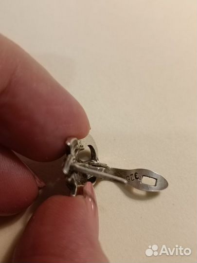 Серебрянные серьги,925, капельное серебро
