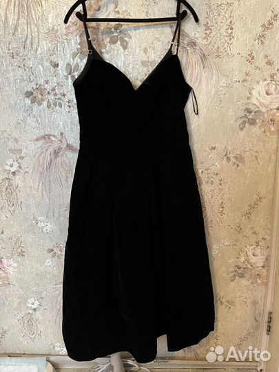 Вечернее платье черное бархатное