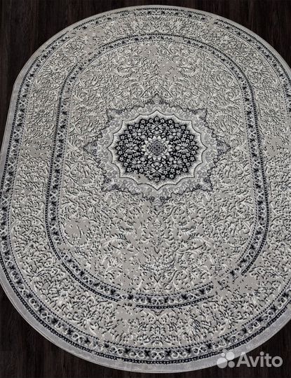 Ковер Merinos Palermo F294 dark gray Овал