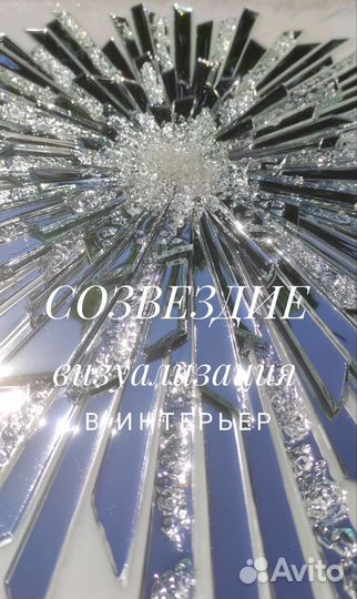Зеркальное панно на стену