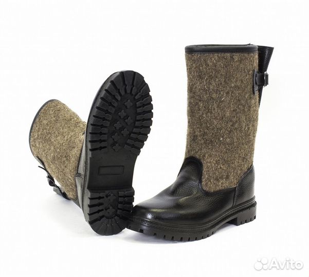 Сапоги с войлочным верхом 