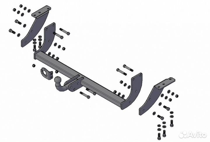 Фаркоп Mitsubishi Pajero 4 2007