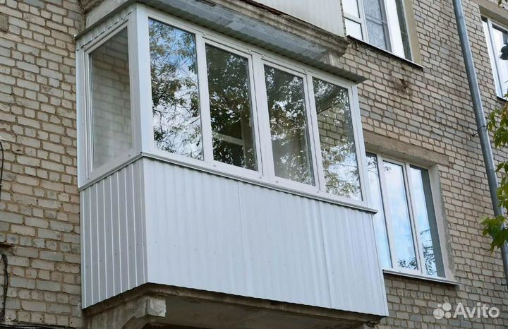 Остекление балкона пвх