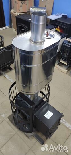 Печь для бани Везувий Легенда 16 (дт-4) + Бак 55л