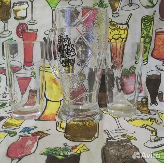 Пивная кружка+2 стакана