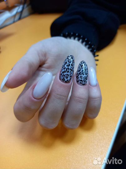 Комбинированный маникюр и покрытие, наращивание