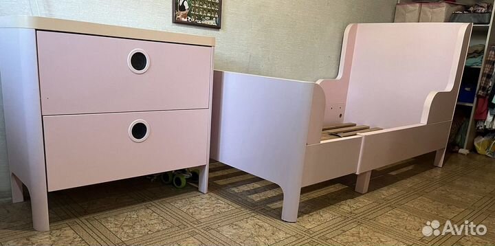 Детская кровать IKEA раздвижная Бусунге