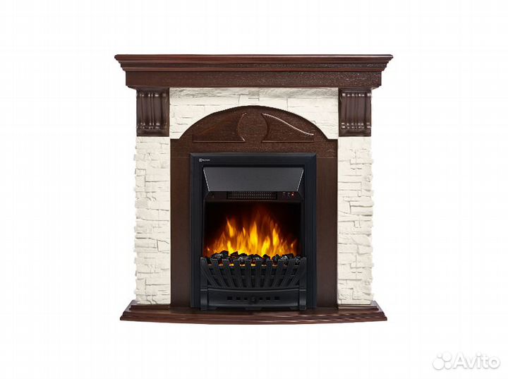 Портал Firelight Torre Classic камень белый, шпон