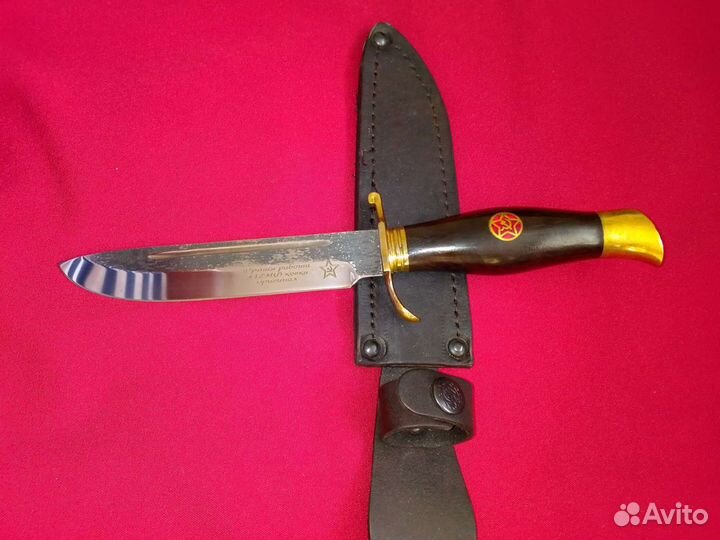 Нож финка нквд, сталь Х12мф, ковка,ножны кожа