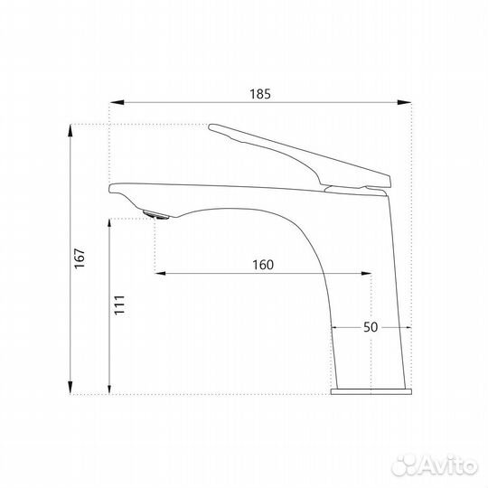 Смеситель для раковины Haiba HB10816, хром