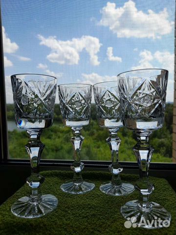 Хрустальные фужеры-рюмки гхз