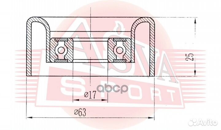 Ролик натяжителя приводного ремня chrbp-002 asva