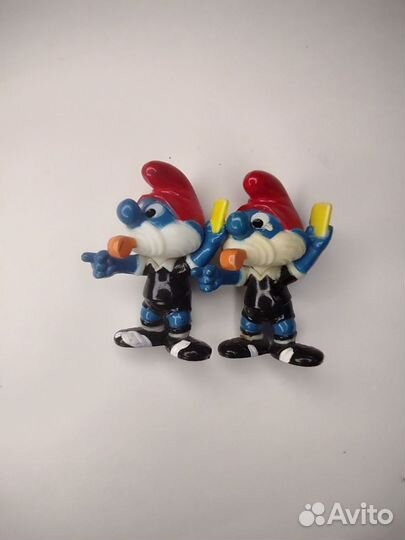 Игрушки из киндера смурфы футболисты