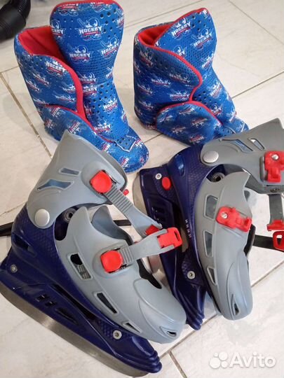 Коньки хоккейные детские раздвижные 34-37 р