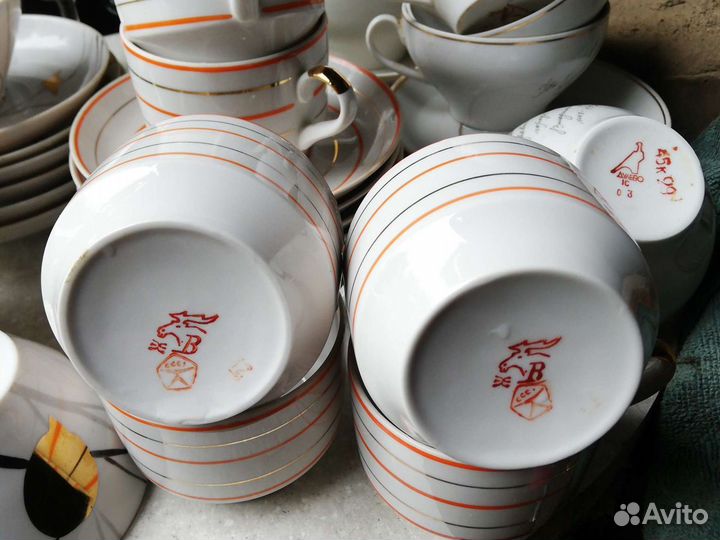 Чайные пары и фужеры СССР