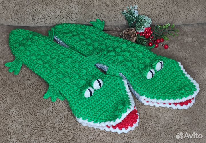 Подарок на 23 февраля. Носки крокодилы, звероноски