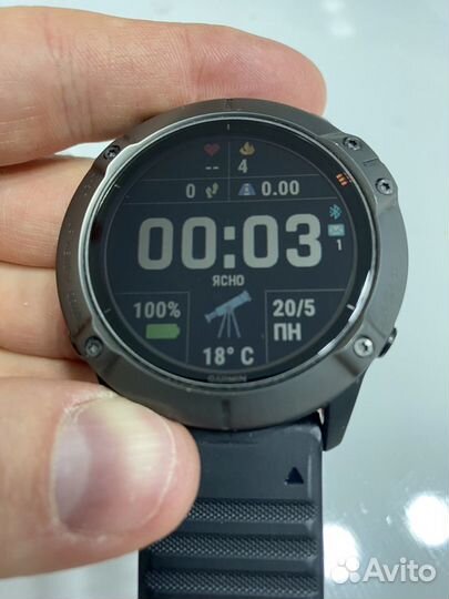 Часы Garmin Fenix 6x pro solar titanium carbon