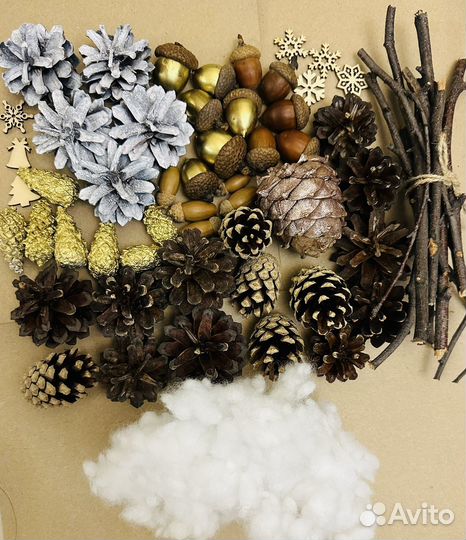 Набор природных материалов для поделок в садик