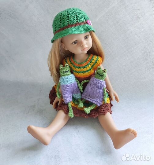 Вязаная лягушка ручная работа