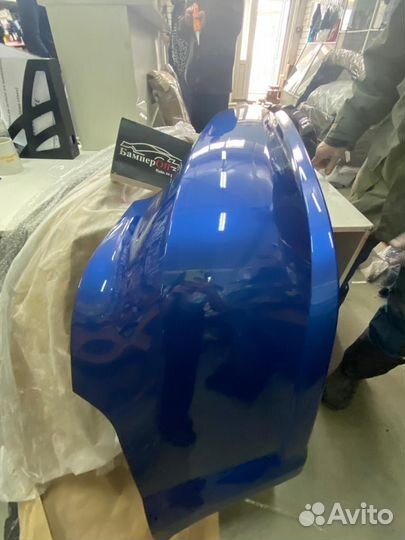 Бампер chevrolet aveo (Т250) SDN 2006 синий