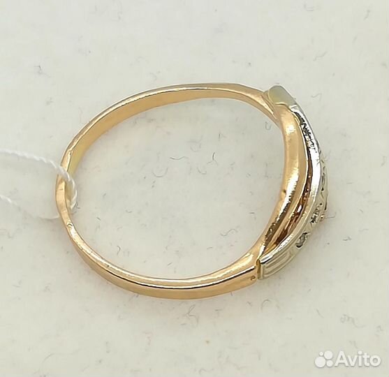 Кольцо / размер 17 / 1,78г / Золото585 / фианиты круглые