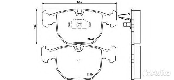 Комплект тормозных колодок P06021 brembo