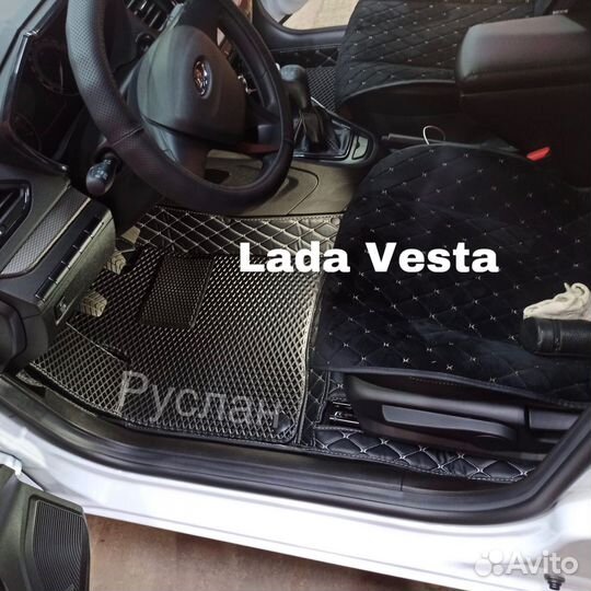 3D коврики из экокожи LADA Vesta Лада Веста