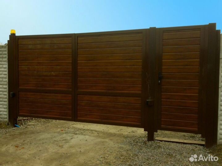 Откатные ворота с установкой