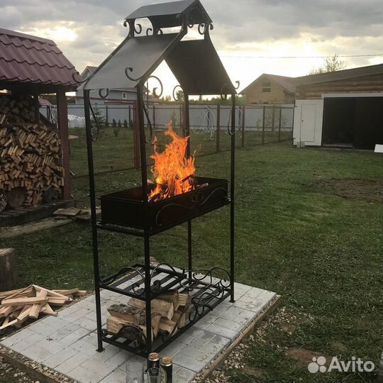 Мангал с печью