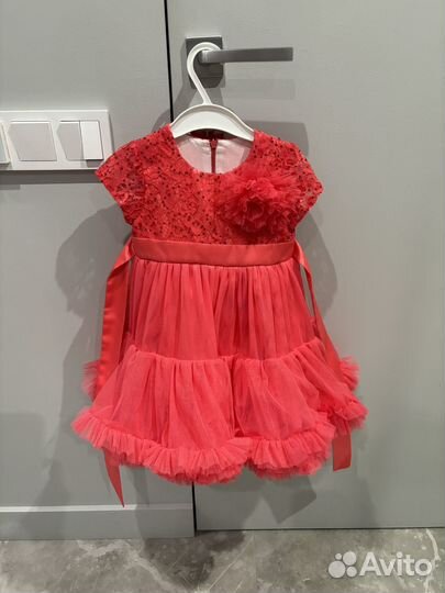 Платье красное 80р