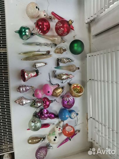 Елочные игрушки времен СССР 32 штуки