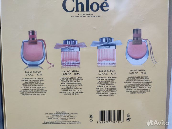 Набор духов Chloe 4 по 30 мл