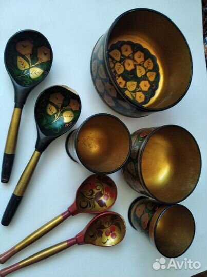 Посуда деревянная Хохлома 