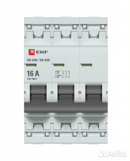 Выключатель нагрузки 3п 16А вн-63N PROxima EKF S63