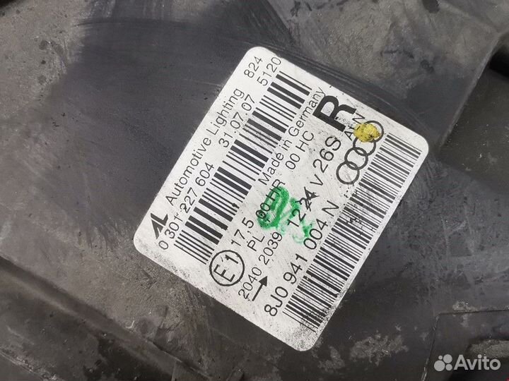 Фара правая Audi TT 8J 2008 8J0941004N