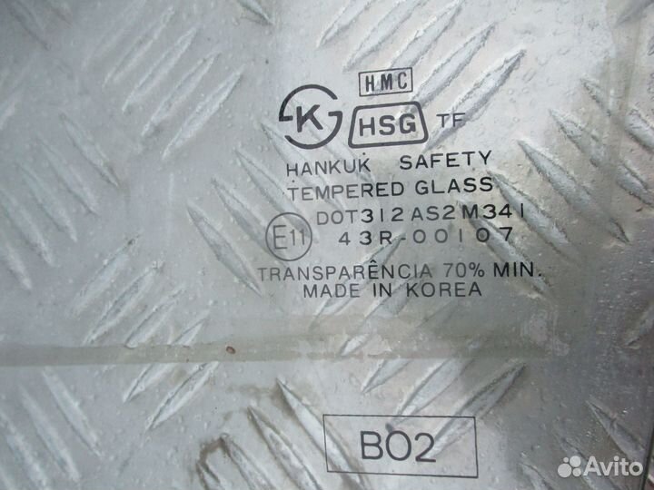 Стекло передней двери Hyundai Sonata 3 1996г