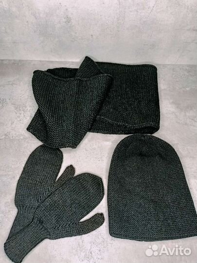 Комплект шапка+снуд+варежки