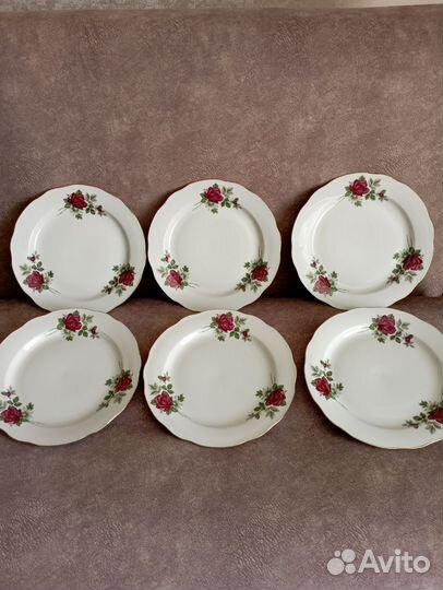 Тарелки Дулево,24см,6шт.цена за все